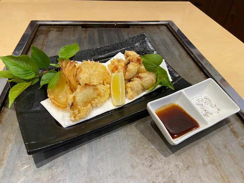 【絶品レシピ】金の天ぷら　春バージョン(新玉ねぎ、鶏肉と大葉の梅風味)